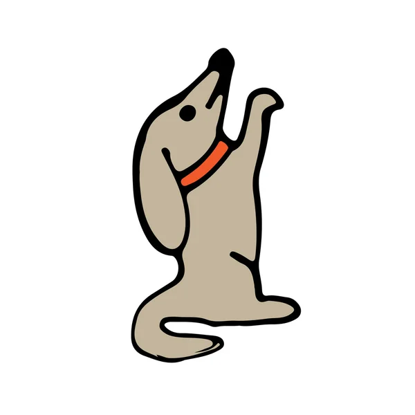 Un perrito amigable. Dibujo — Archivo Imágenes Vectoriales