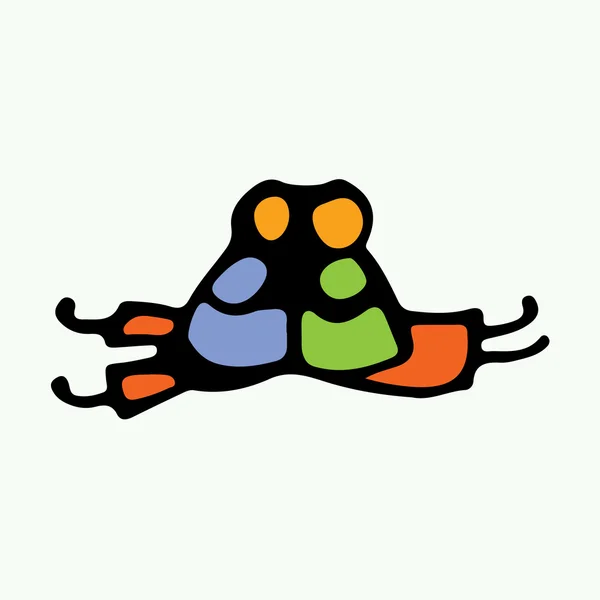Colored couple icon — Stock Vector
