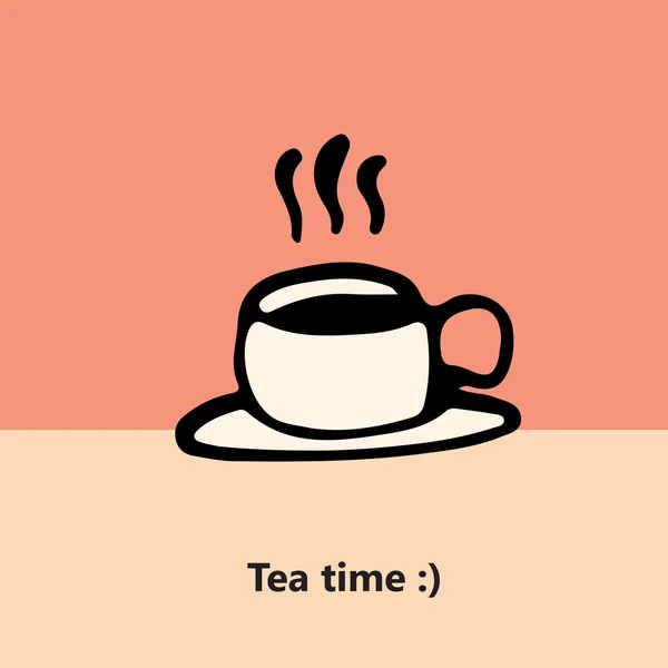 Hora del té — Archivo Imágenes Vectoriales