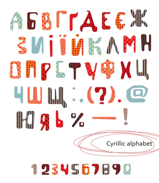 Cyrillisch alfabet. — Stockvector