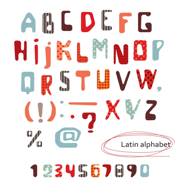 Alfabeto latino . — Vetor de Stock