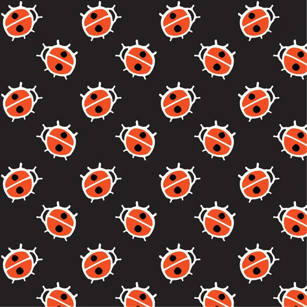 Ladybug pattern. — Stock Vector