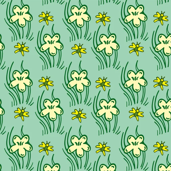 Motif floral coloré avec papillon . — Image vectorielle