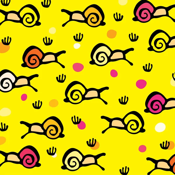 Modèle avec escargot coloré . — Image vectorielle