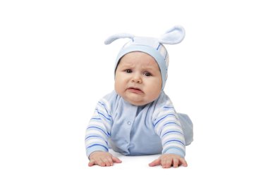 çocuk beyaz zemin üzerine