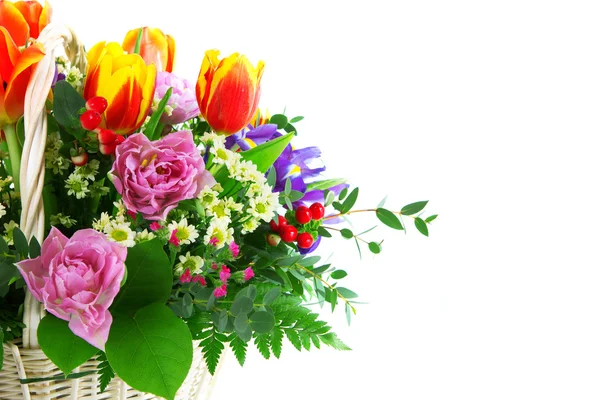 Fragment beautiful bouquet from tulips — Stock Photo, Image