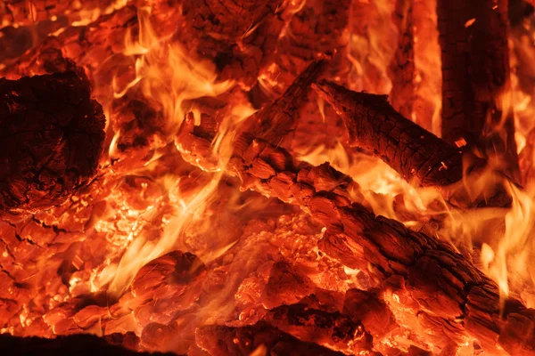 Збільшення тепла вогонь і вугілля Ліцензійні Стокові Зображення