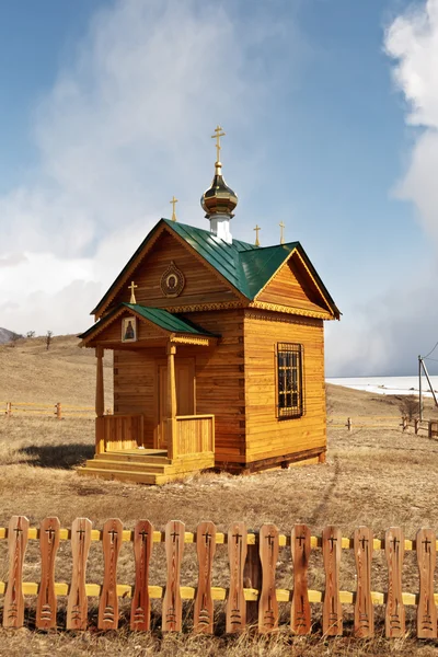 Chapel on the bank of Baikal — Stock Photo, Image
