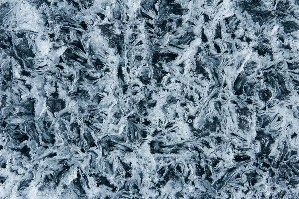 Textural bakgrund från baikal is — Stockfoto