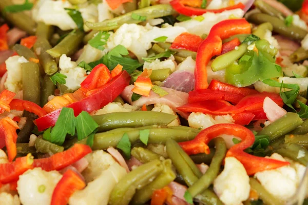 Plato grande con verduras para cenar — Foto de Stock