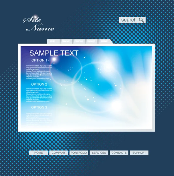 Progettazione layout pagina web — Vettoriale Stock