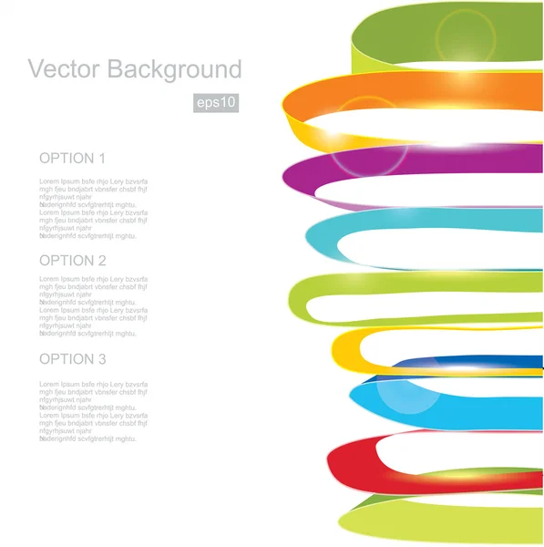 Vit bakgrund med färgband — Stockový vektor