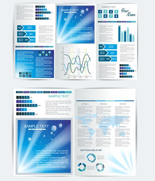 Elegant design van zakelijke brochures — Stockvector