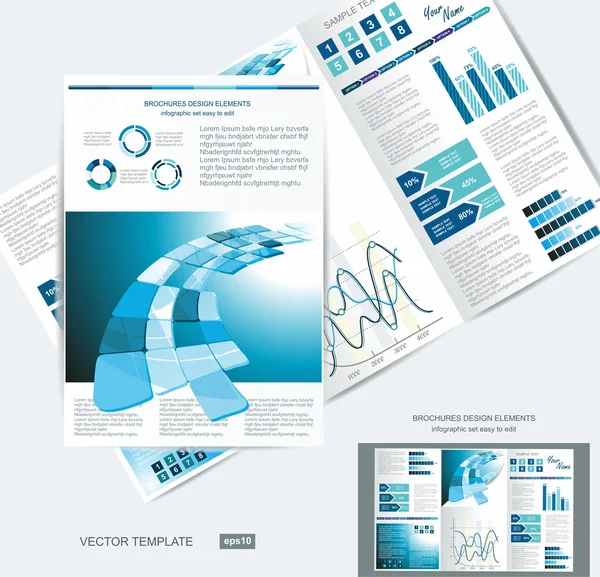 Elegantes Design der Business-Broschüre — Stockvektor