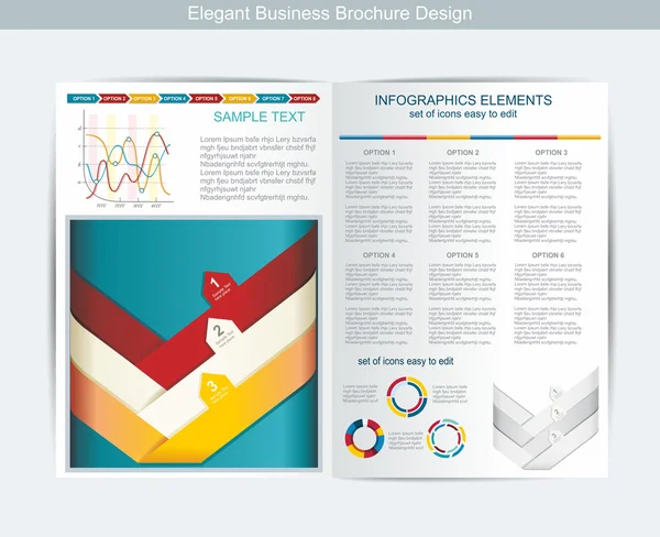 Elegant design van zakelijke brochures — Stockvector