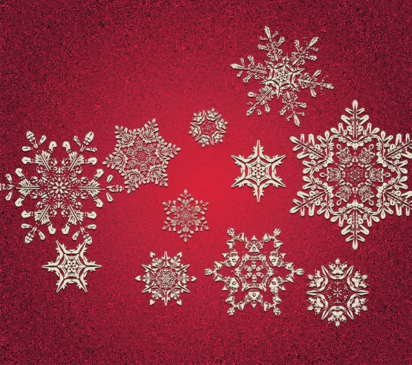 Abstrato 3D Snowflakes Design — Vetor de Stock