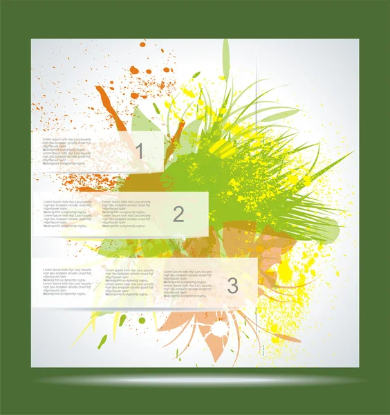 Vector Brochure Layout Design Template. Green abstract backgroun — Stock Vector