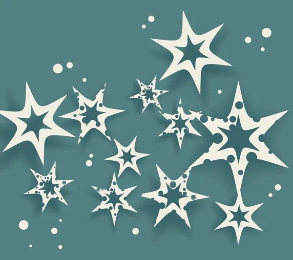 Elegantní narozeninové přání s hvězdami — Stockový vektor