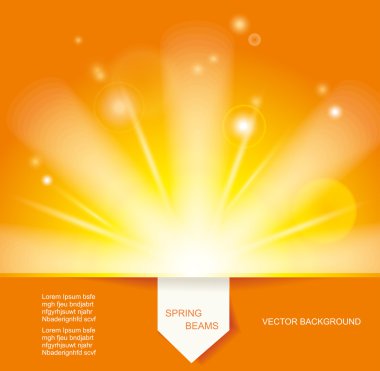Sun Beams with Orange Yellow Blurred clipart