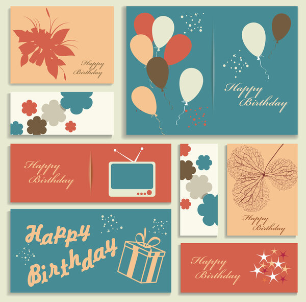 Illustration for happy birthday card.