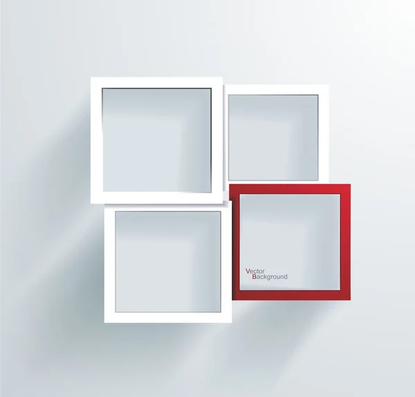 Papier frames. abstracte 3d geometrische ontwerp — Stockvector
