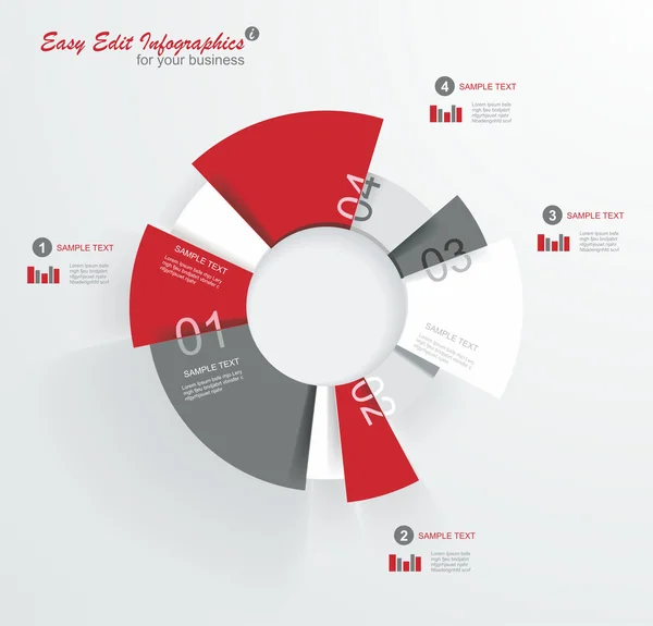 Zestaw elementów infograficznych. Mapa świata i grafika informacyjna — Wektor stockowy