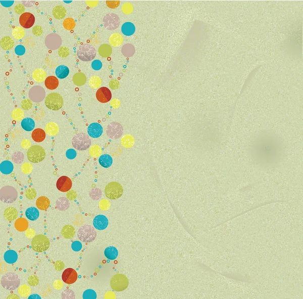 Carta invecchiata e usurata con pois — Vettoriale Stock