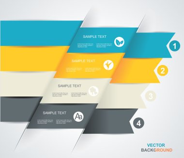 Modern spiral infographics seçenekleri afiş.