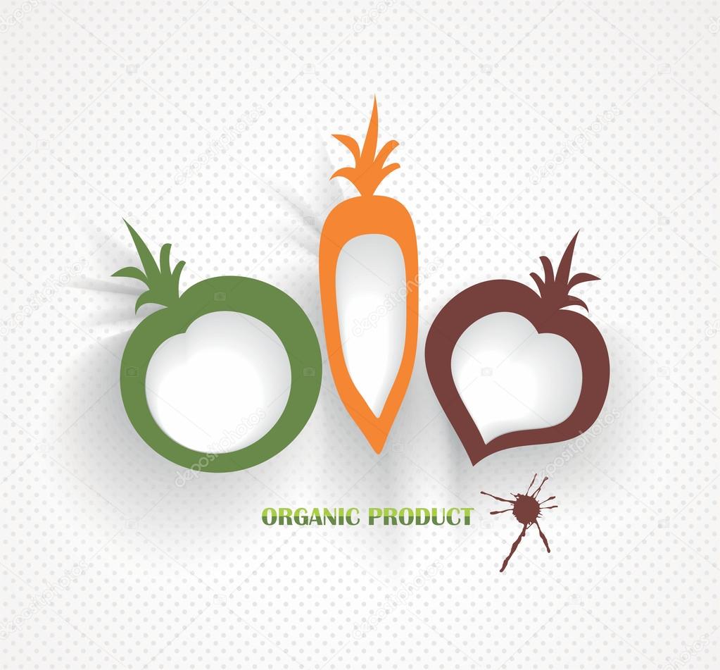 organic and farm fresh food badge and label