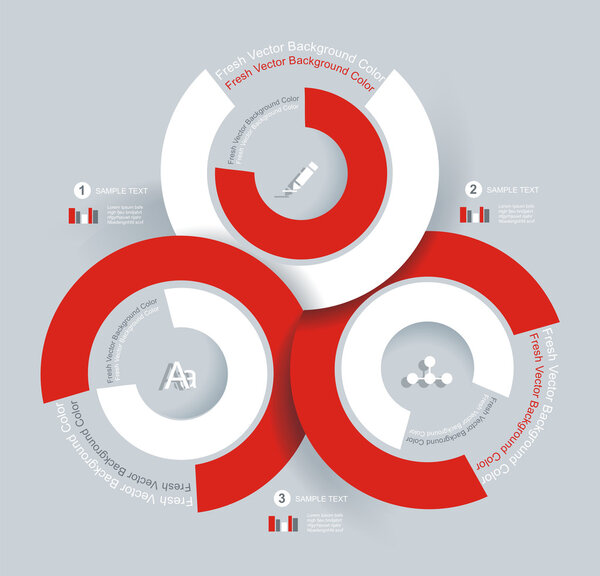 Abstract 3D Paper Infographics