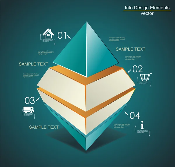 Abstracte oneindige rhombus logo sjabloon. Corporate pictogram. infogra — Stockvector
