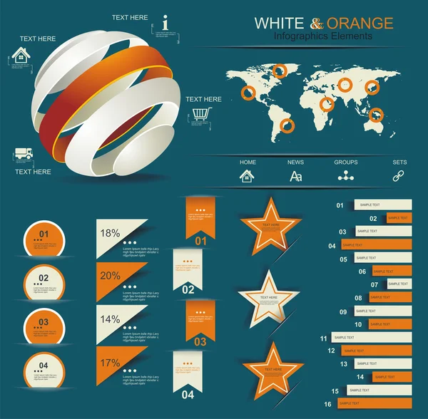 Ρετρό infographics σύνολο. — Διανυσματικό Αρχείο
