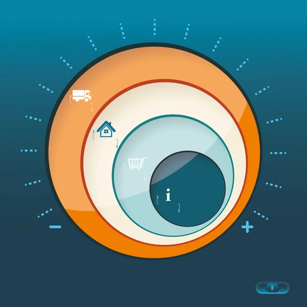 Zakelijke abstracte cirkel pictogram. — Stockvector