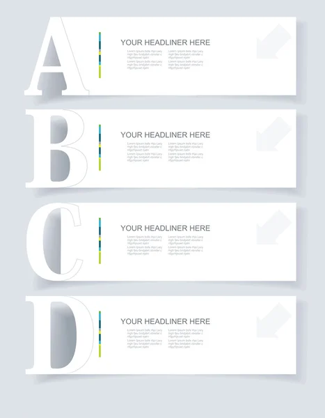 Infografías abstractas Opción Banners Set — Vector de stock