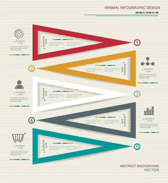 현대 상자 디자인 최소한의 스타일 infographic 서식 파일 — 스톡 벡터