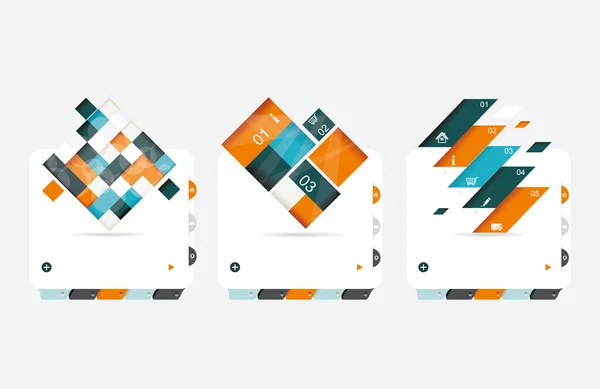 Conjunto de banners vetoriais abstratos — Vetor de Stock