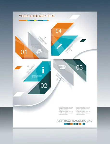 Vector brochure sjabloonontwerp met abstracte elementen. — Stockvector