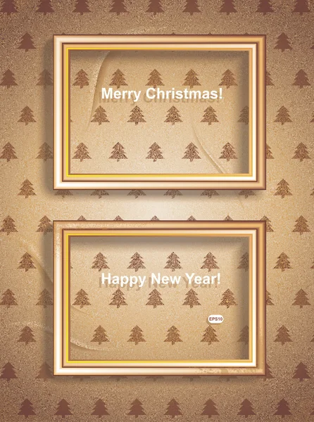 矢量老式快乐圣诞帧 — 图库矢量图片