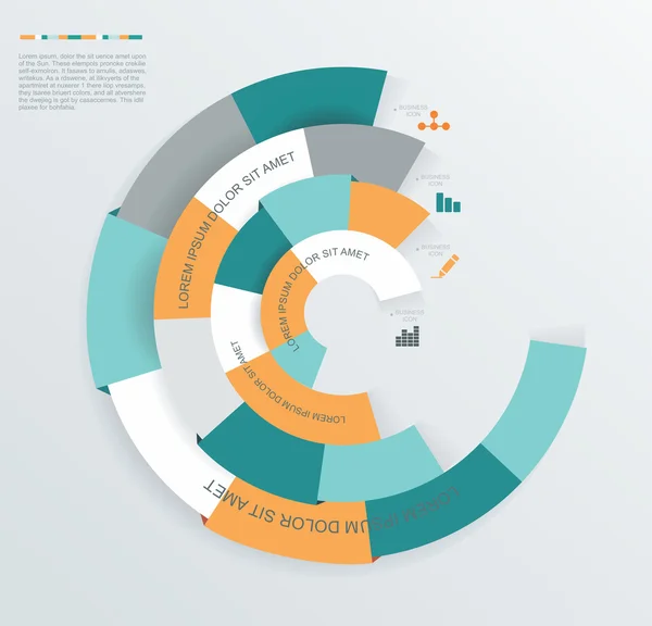 Infografik Kreis Origami-Stil — Stockvektor