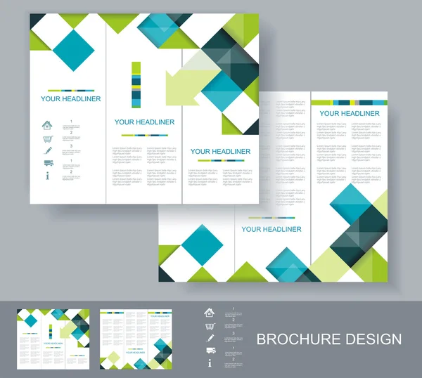 Vector brochure template design. — Stock Vector