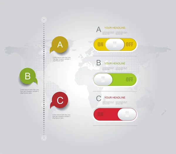 Infographic design template με ετικέτες χαρτιού. — Διανυσματικό Αρχείο