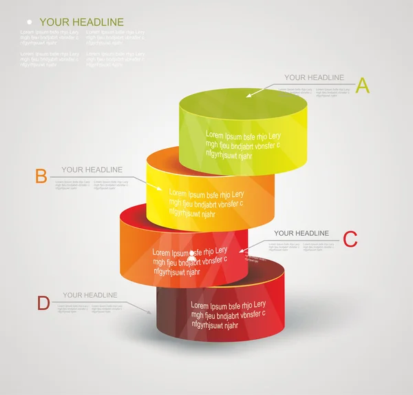 Abstraktní minimální ifographic design. — Stockový vektor