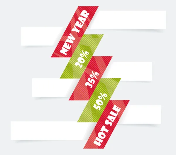 Big Sale Christmas Ball Sticker tags with Sale 20 - 50 процентов — стоковый вектор