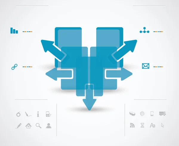 Modello infografico minimo . — Vettoriale Stock