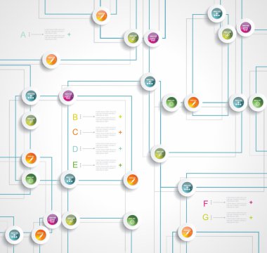 Анотація карту ілюстрації або метро схема фон-Сіті