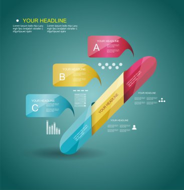 kalem şerit afiş ile iş tasarım şablonu.