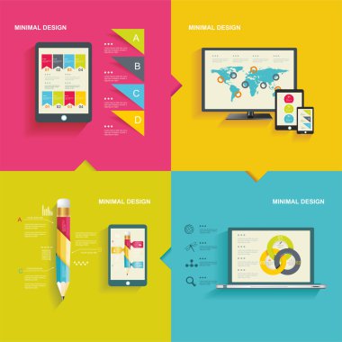 Modern Infographic veya webdesign kavramı