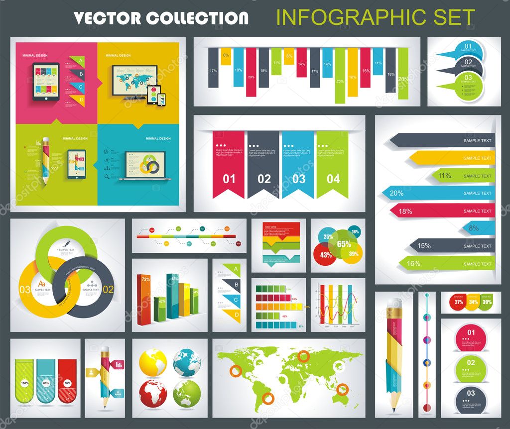 Collection of quality Infographics Design.