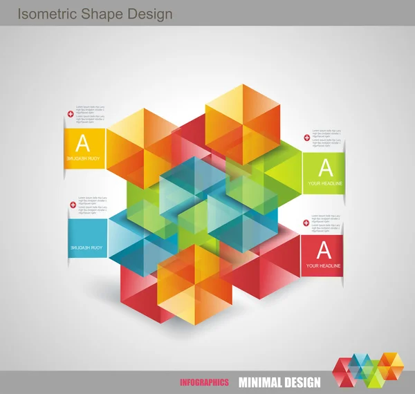 Modèle de conception moderne style isométrique . — Image vectorielle