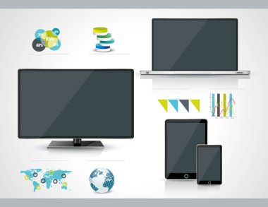 Modern Infographic veya webdesign kavramı